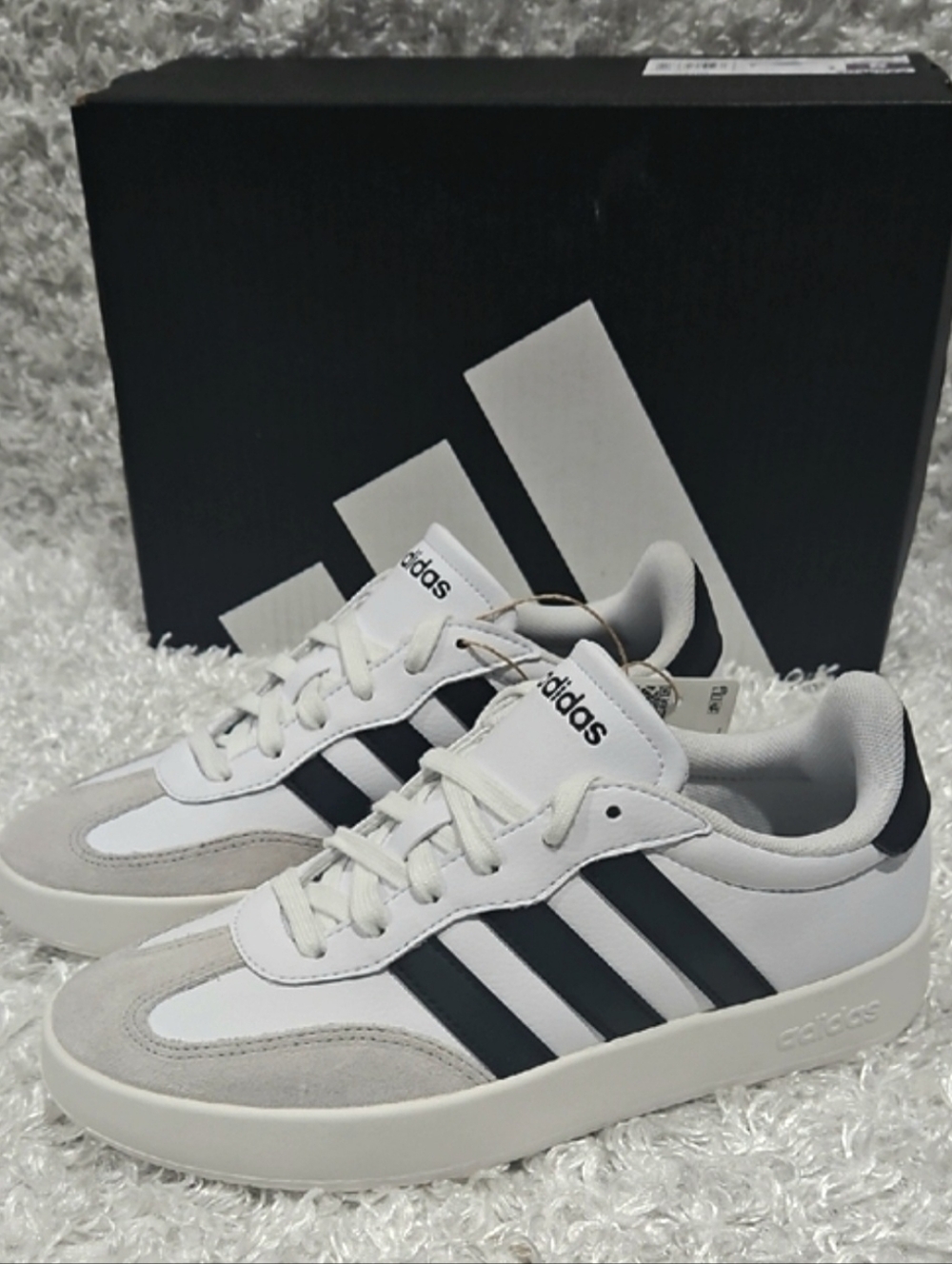 Adidas Barreda Leather Suede White Sneakers